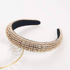 Colorful Rhinestone Headband for Women - Velvet Bridal Hairband