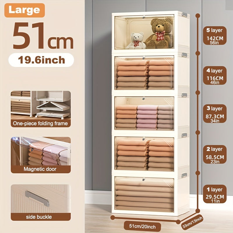Stackable Storage Bins w/Lids - Organize Home & Office