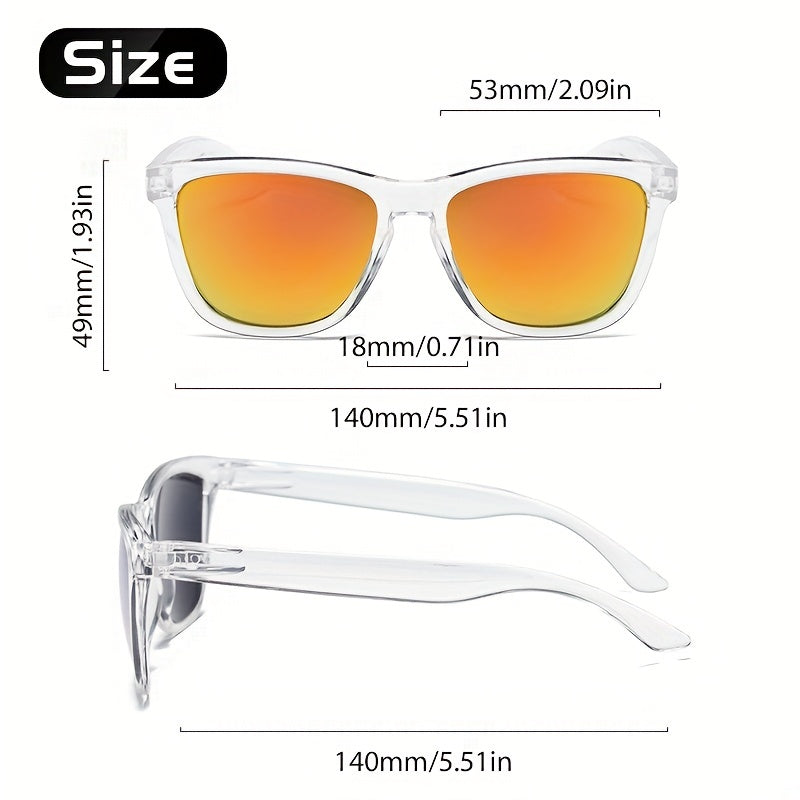 Square Driving Cycling Sun Glasses Unsex Jelly Outdoor Travel Sports Glasses