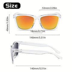 Square Driving Cycling Sun Glasses Unsex Jelly Outdoor Travel Sports Glasses