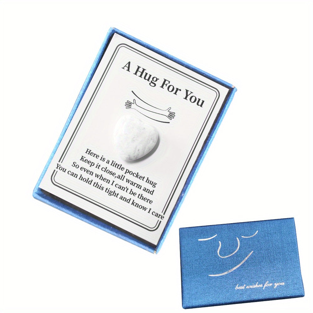 Natural Stone Birthday Pocket Hug Token For Women Long Distance Friendship BFF