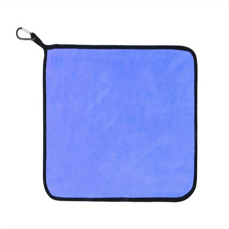Coral Velvet Fishing Towel with Mountaineering Buckle