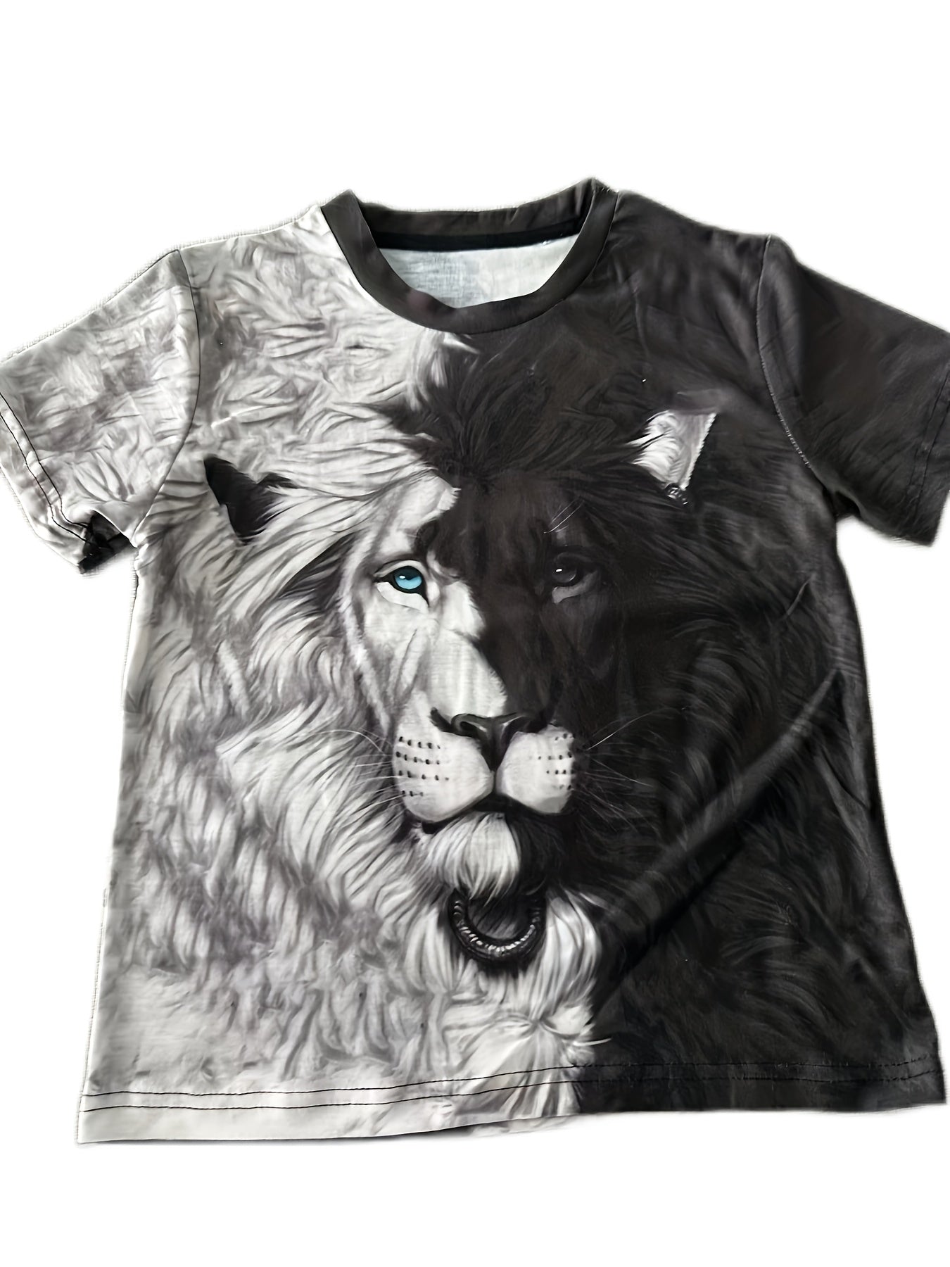 3D Lion Graphic Boys Casual Sport T shirt Summer Clothing For Kids