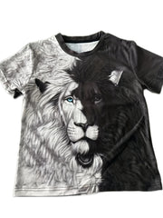 3D Lion Graphic Boys Casual Sport T shirt Summer Clothing For Kids