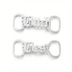 Stainless Steel Name Plate Shoe Clips For Men