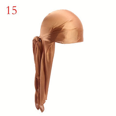 Long Tail Turban Hat Breathable Windproof Cap Pirate Headwear