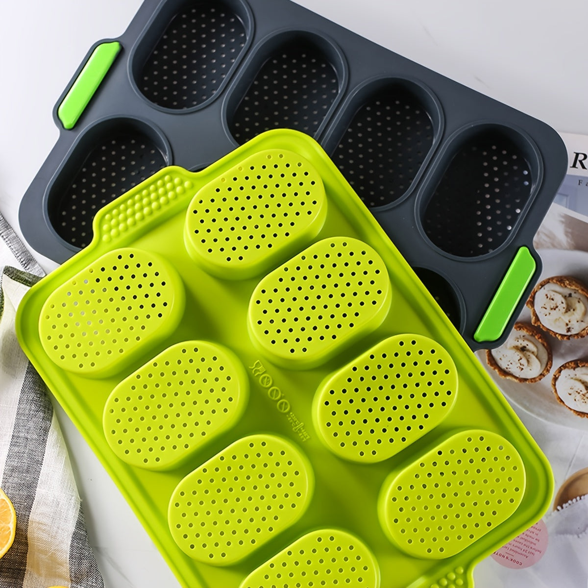Non Stick Silicone Baguette Baking Tray with Handles