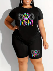 Paw & Art Print 2pc Set Top & Shorts