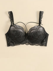  Sexy Bra Women's Plus Contrast Lace Full Coverage Underwire Bra
