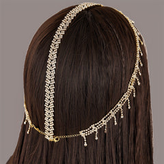 Rhinestone Tassel Pendant Bride Headband Hair Accessories