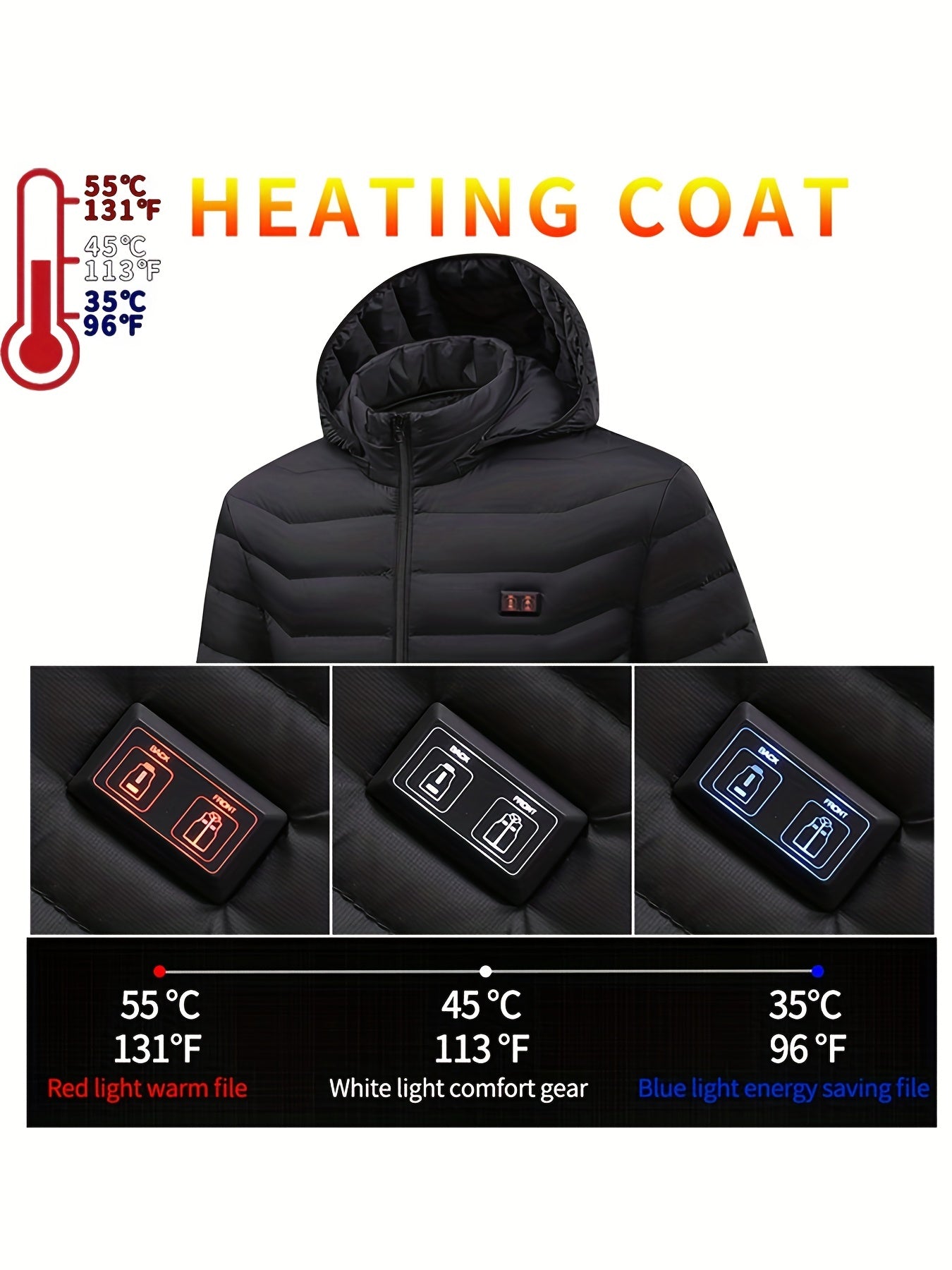 Men's Heated Jacket Outdoor Lightweight Warm Heating Clothing
