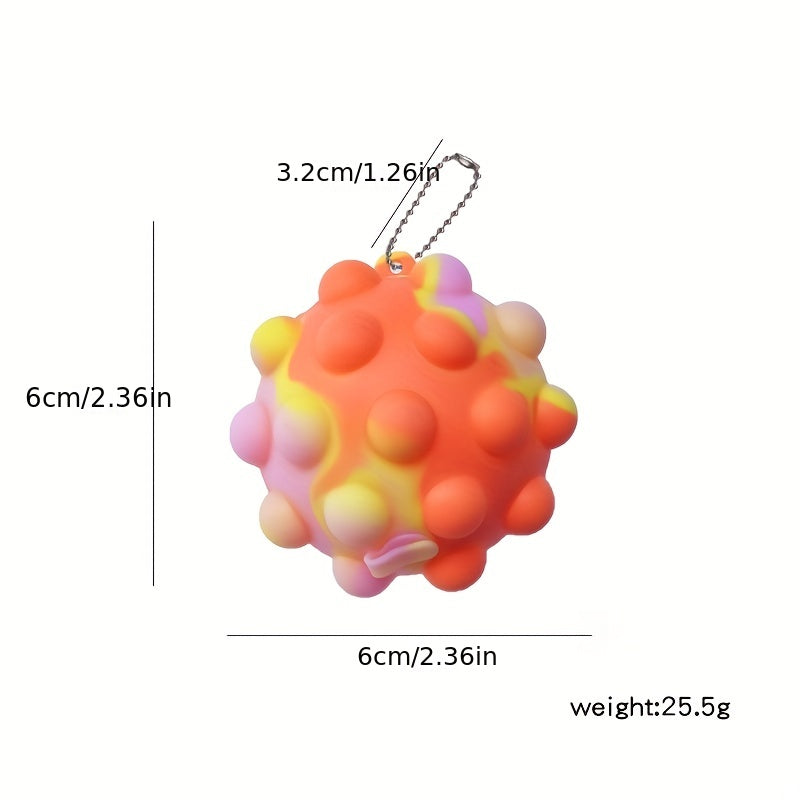4pcs Portable Kids Silicone Toy Balls, Air Valve for Shrinking, Stress Relief