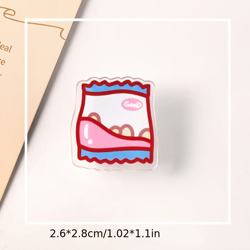 Cartoon Acrylic Snack Sealing Clip Set of 9pcs