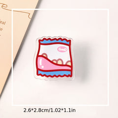 Cartoon Acrylic Snack Sealing Clip Set of 9pcs