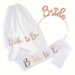 Bridal Veil Satin Ribbon Hairband Wedding Decoration