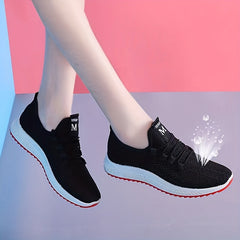 Women's Mesh Sneakers Casual Lace Up Outdoor Shoes Lightweight