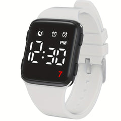 Square Digital Watch Alarm Stopwatch Timer Date Display LED Unisex