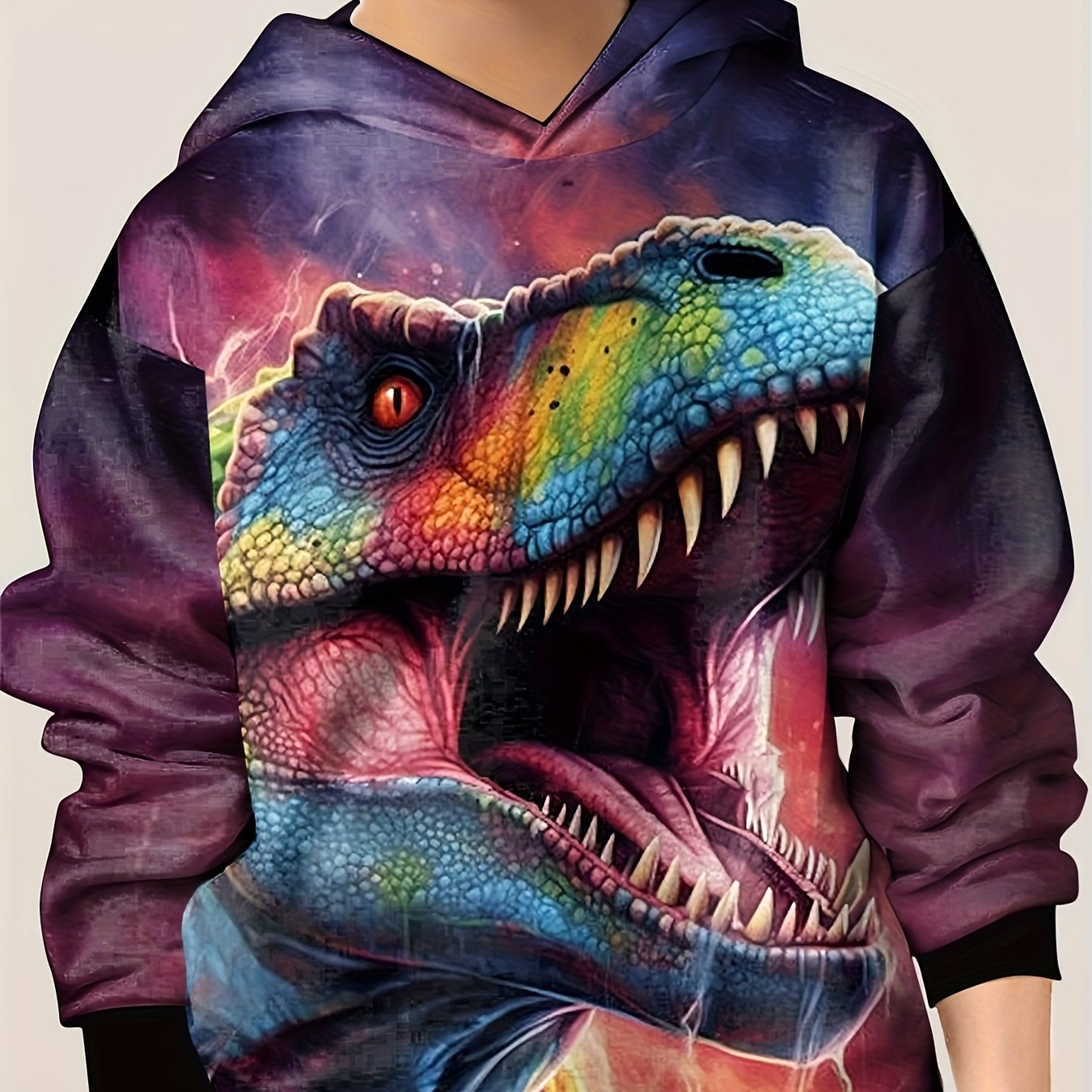 3D Space Graphic Hoodie For Boys Digital Printed Casual Pullover