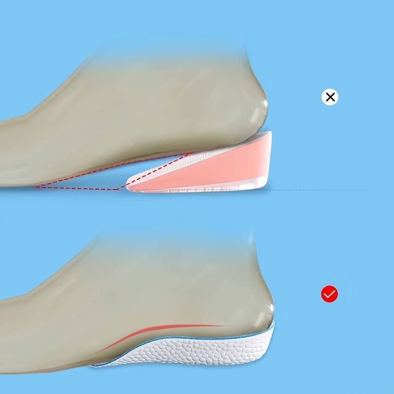 Breathable Half Insoles Heighten Heel Insert Shoe Pads Unisex Shoe Cushion