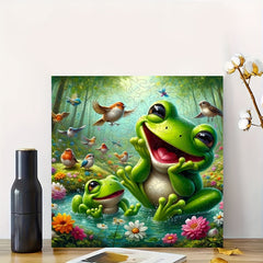 Big Eyed Frog Jigsaw Puzzle Challenging Irregular Wooden Puzzle