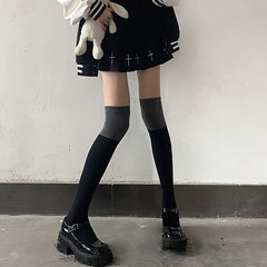Colorblock Calf Socks College Style All match Knee High Socks