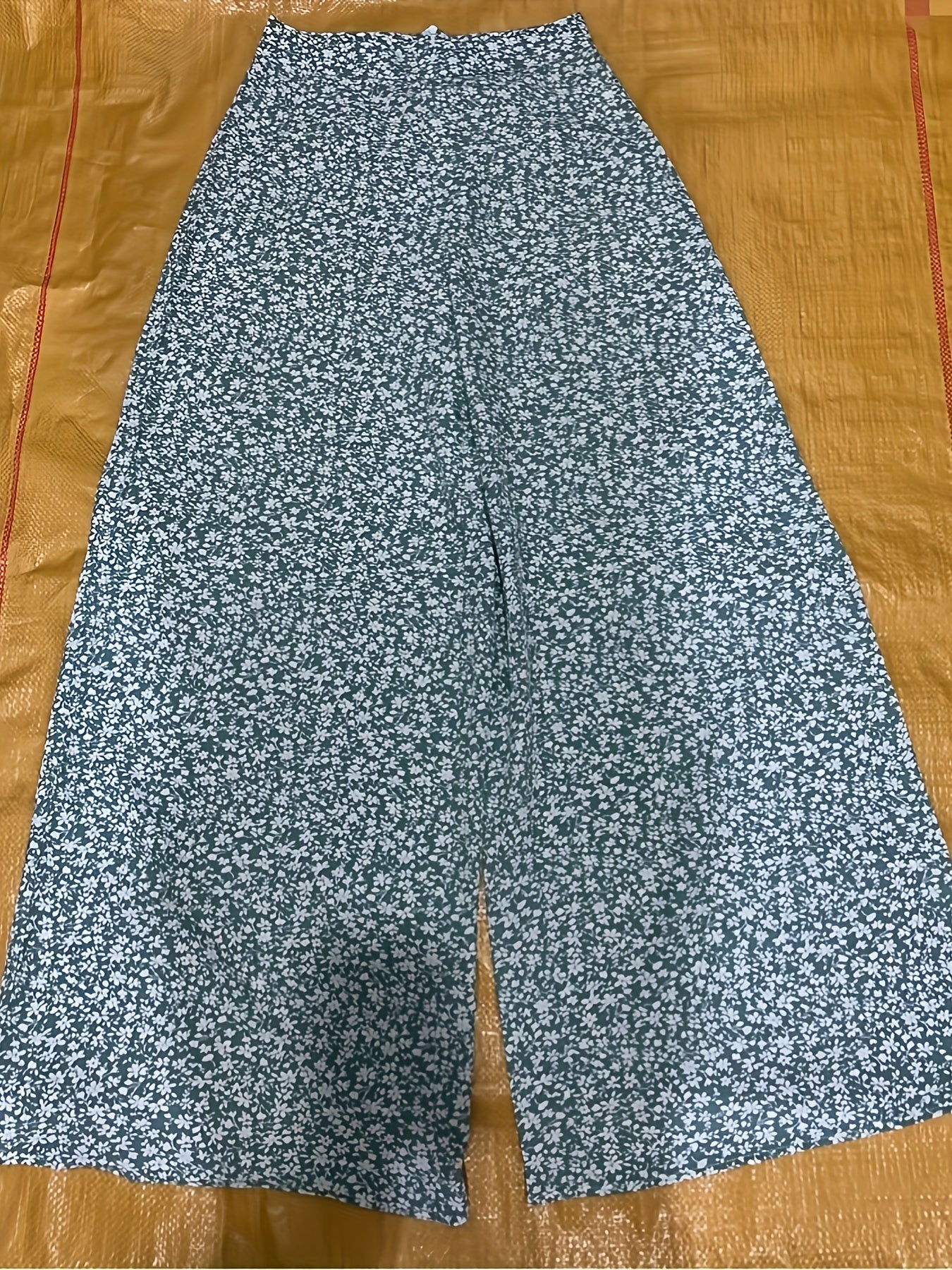 Floral Wide Leg High Waist Pants for Spring & Summer