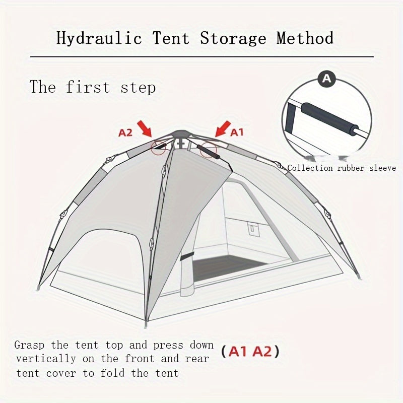Starry Sky Printed Camping Tent for 3-4 People