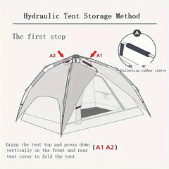 Starry Sky Printed Camping Tent for 3-4 People