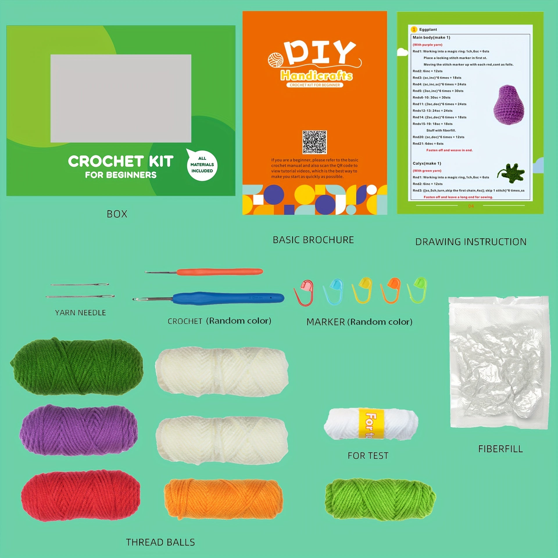 Crochet Doll Kit with Detailed Video Tutorial