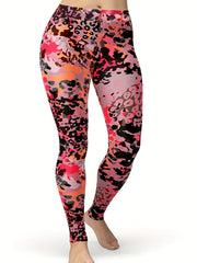  High Rise Leopard Print Leggings