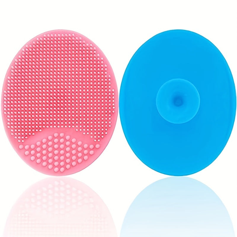 2pcs Baby Bath Silicone Brush for Dry Skin & Eczema Pink