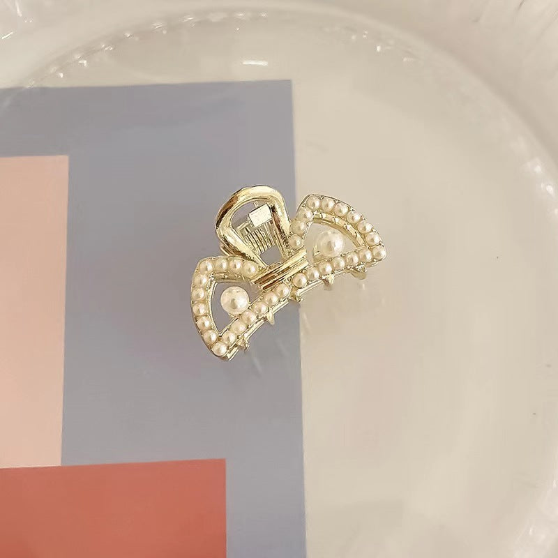 Alloy Hair Clips Pearl Pentagram Small Grab Clip Hair Accessories