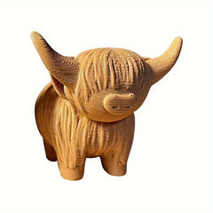 Highland Cattle Statue Decoration for Desktop, Room, Bedroom, Office