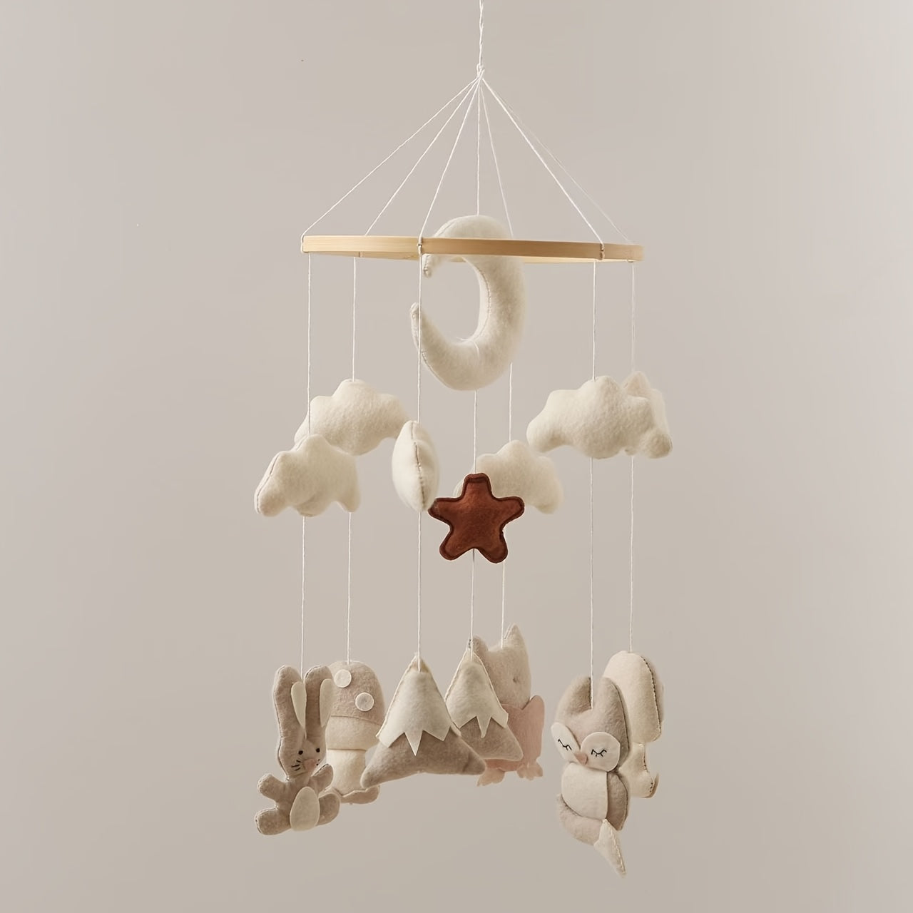 Felt Animal Baby Crib Mobile for Nursery Decor