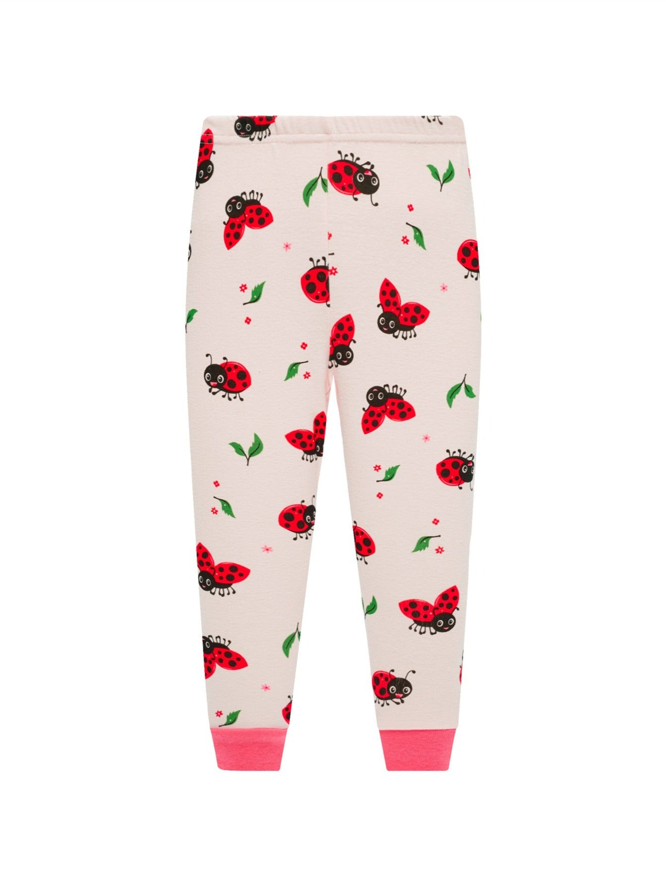 Girls Ladybug Cartoon Animal Top & Pajamas Pants Set
