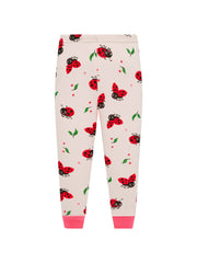 Girls Ladybug Cartoon Animal Top & Pajamas Pants Set