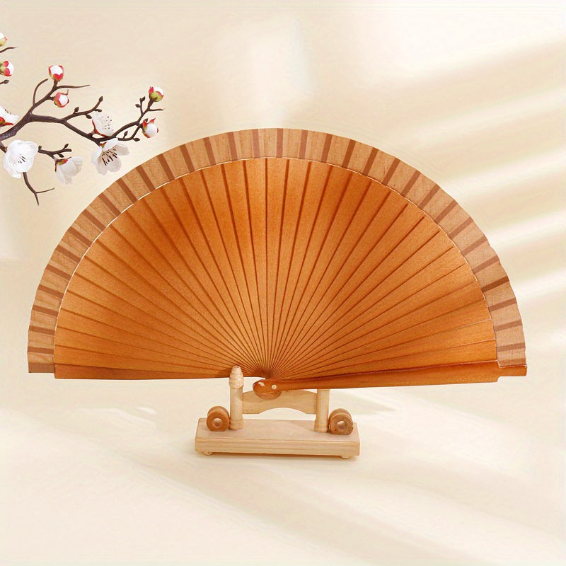 Solid Folding Fan DIY Vintage Blank Fan Props