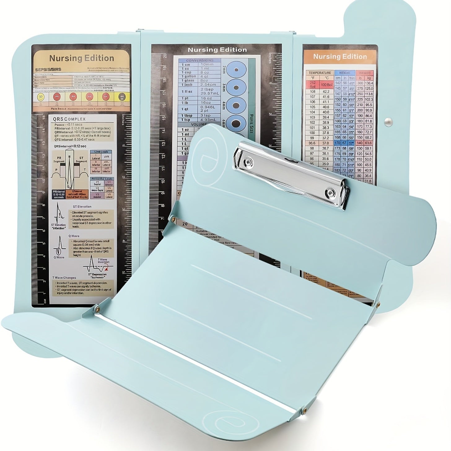 Nursing Clipboard with Memo Pad, Aluminum Nurse Clipboard