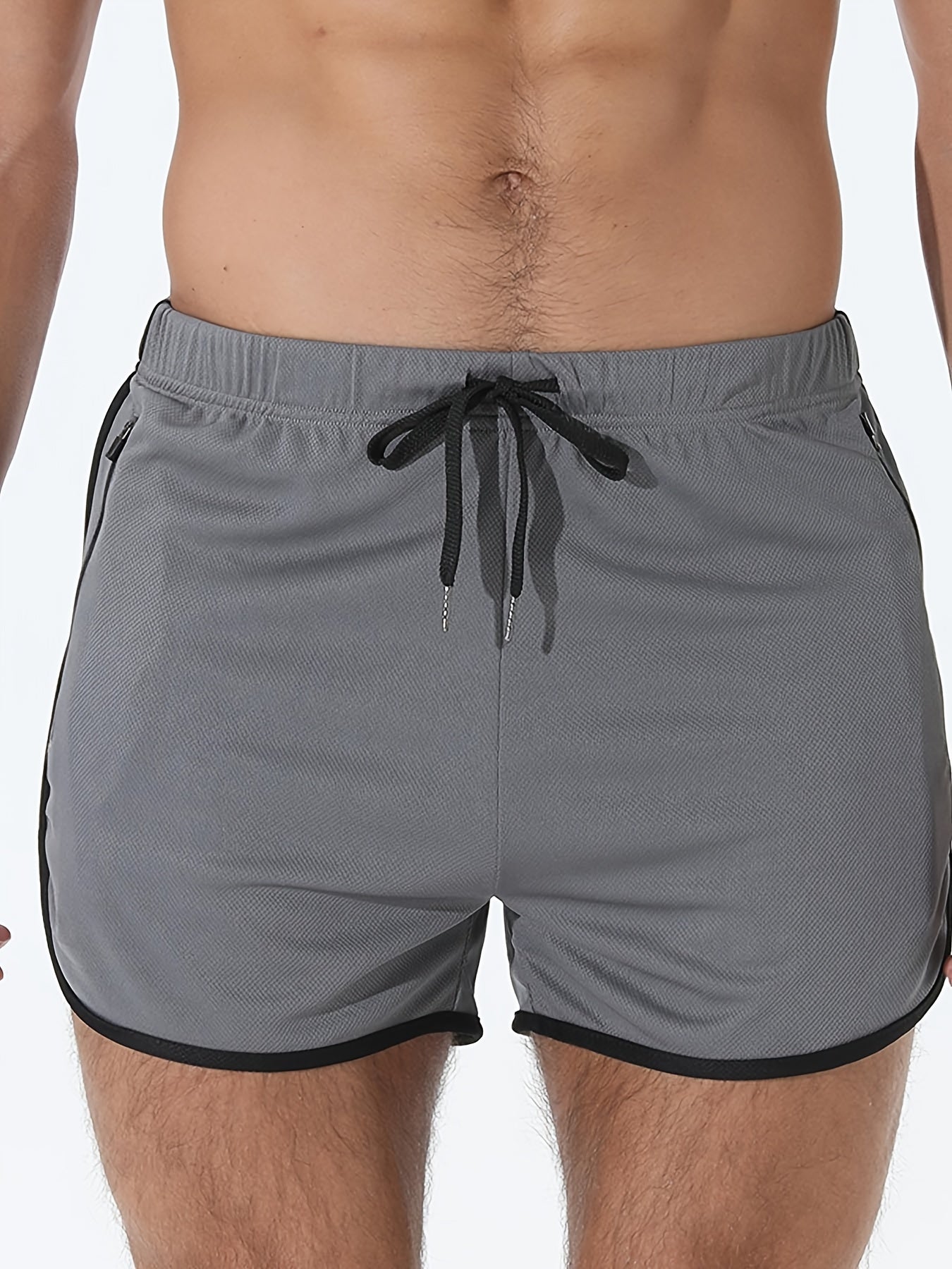 Men's Solid Drawstring Shorts Active Breathable Comfy