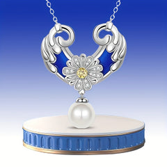 Heart Pendant Necklace Wings Flower Anniversary Gift Couple Necklace