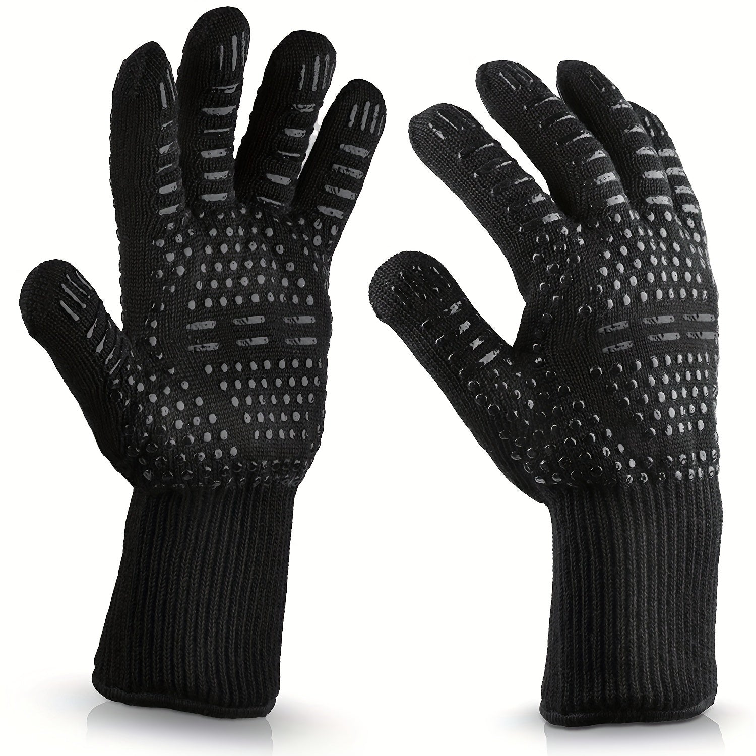 2PCS Silicone Non slip Oven Heat Resistant Gloves