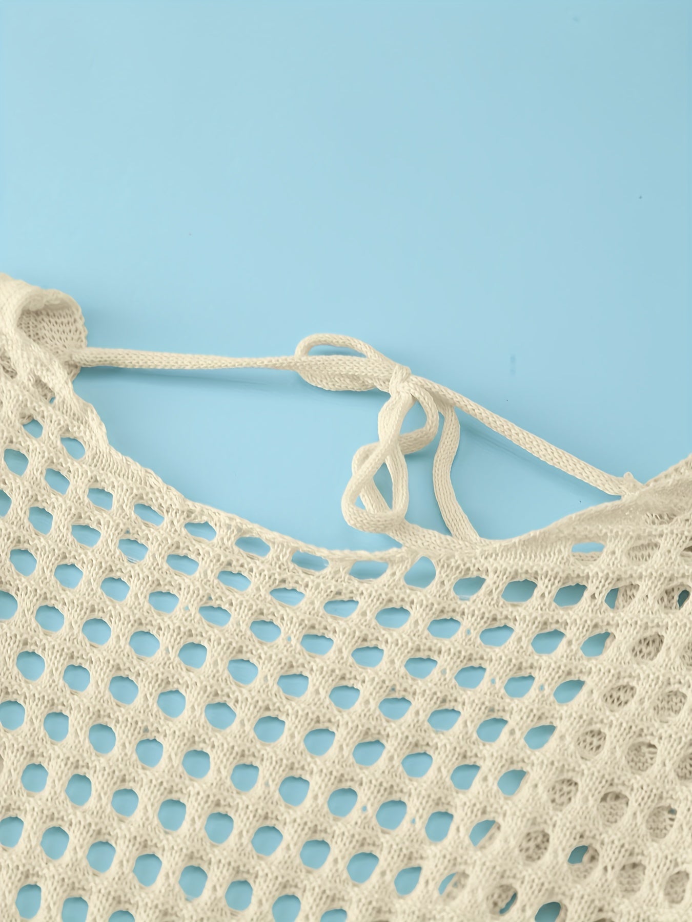 Crochet Hollow Out Long Sleeve Cover Up Dress