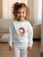 OERYUI Princess Print Crew Neck Pullover Top Kids Clothes Spring
