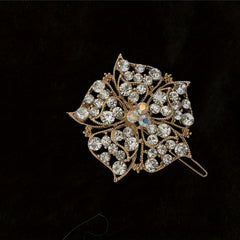 Rhinestone Flower Hair Barrette Clips Sparkly Hair Barrettes For Women