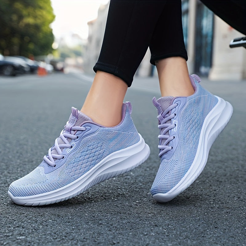 Women's Mesh Sneakers Lace Up Breathable Running Sports Shoes