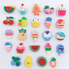 24pcs Cake Shoe Charms DIY Shoe Buckle Clogs Decoration