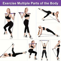 Pilates Exercise Sticks & Yoga Bands for Women Gym & Home Workouts