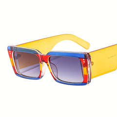 Thick Frame Square Sunglasses for Men Women PC Glasses