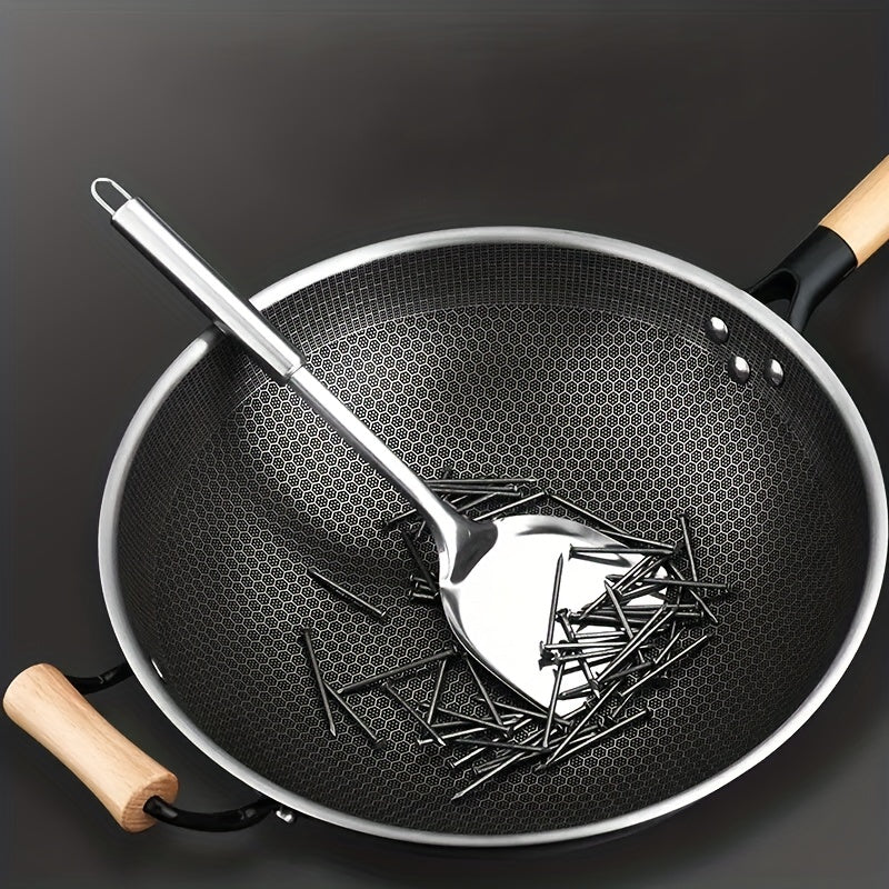 Non Stick Wok With Lid 34cm Stainless Steel Coating Pan