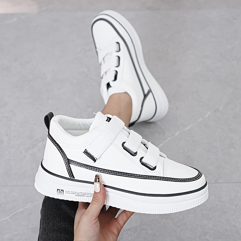 Women's Hook & Loop Fastener Skate Shoes Anti slip Lightweight Sneakers
